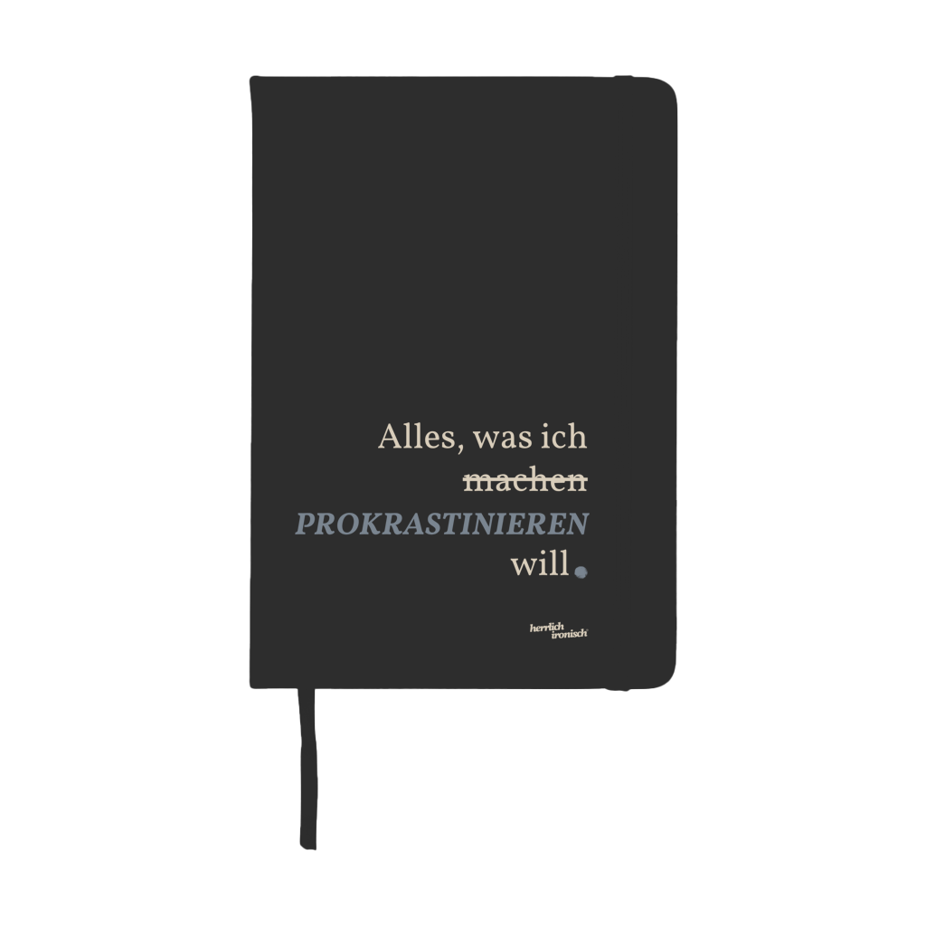 Notizbuch „Prokrastinieren“ – A5 Hardcover Notizbuch
