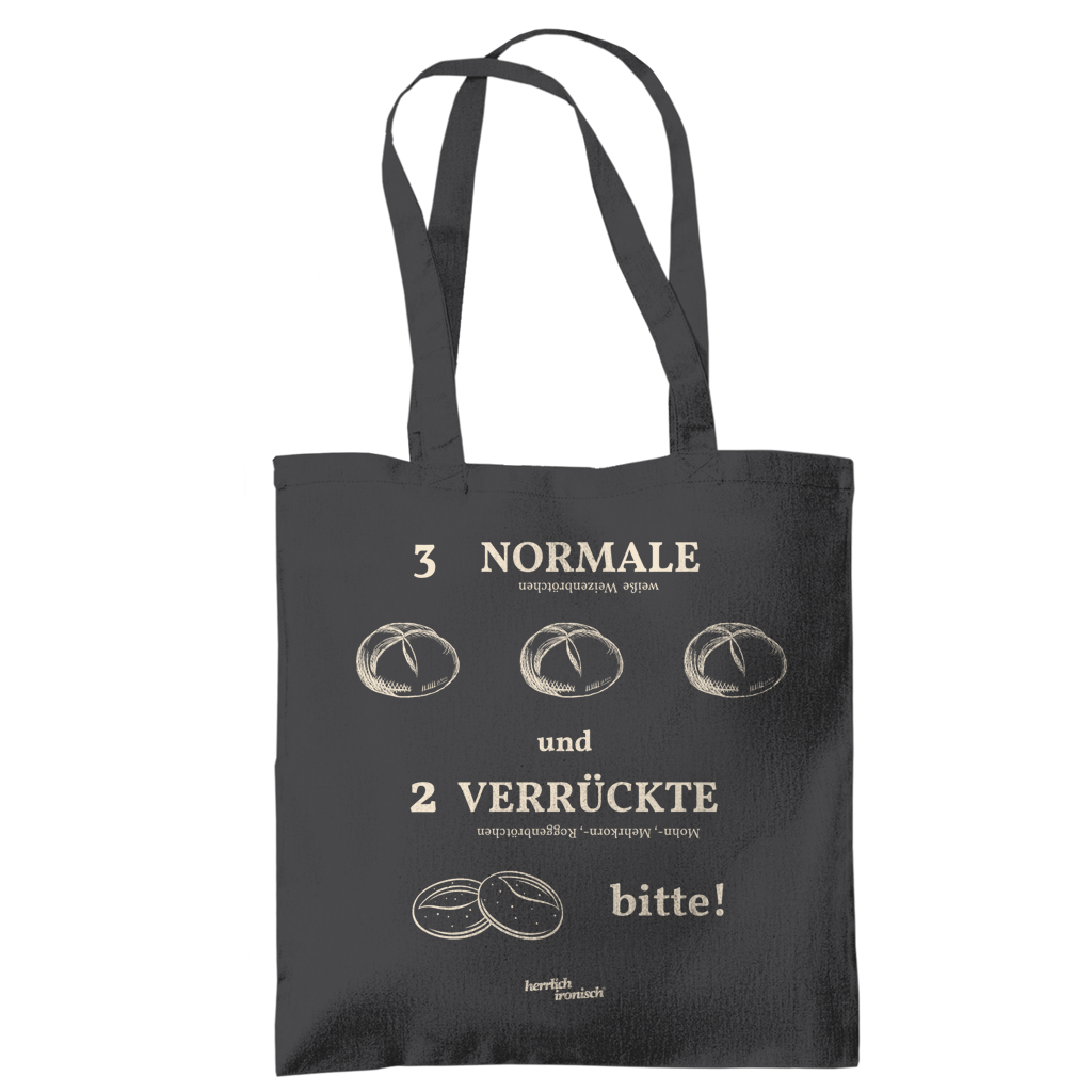 3 Normale und 2 Verrückte – Baumwoll-Tragetasche