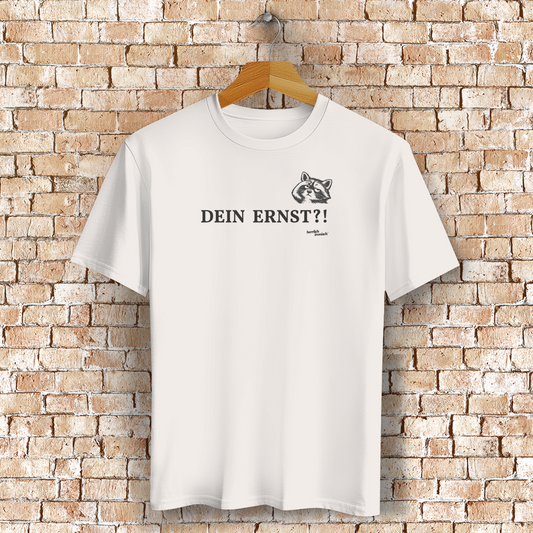 Dein Ernst? – Vintage White Unisex Basic T-Shirt mit Schriftzug auf der Brust
