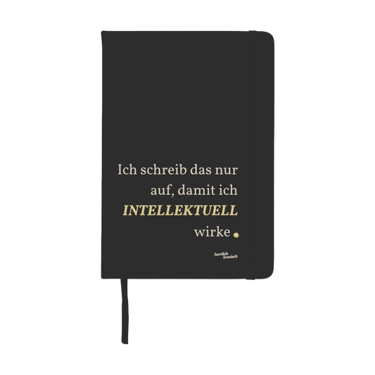 Notizbuch "Intellektuell wirken" - A5 Hardcover Notizbuch
