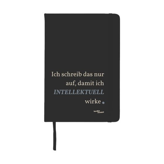Notizbuch "Intellektuell wirken" - A5 Hardcover Notizbuch