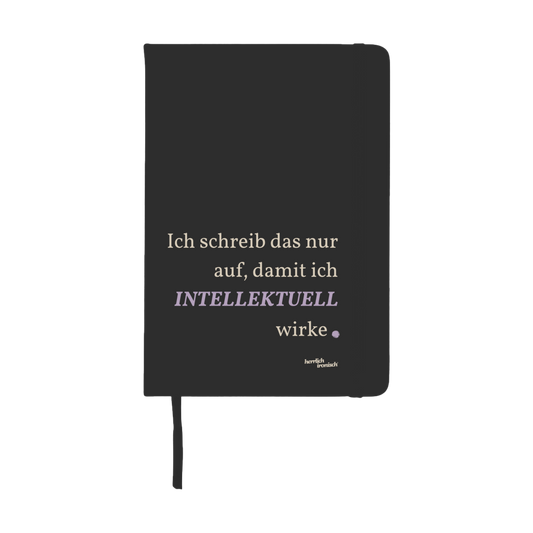 Notizbuch "Intellektuell wirken" - A5 Hardcover Notizbuch
