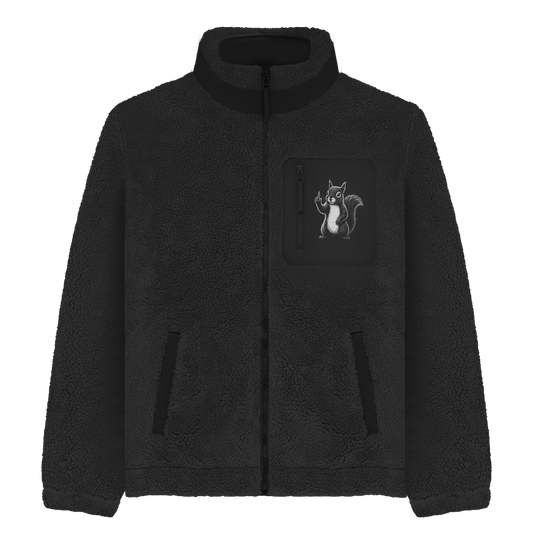 Sherpa Fleecejacke „Friendly Rebel Squirrel“ | Unisex Teddyjacke