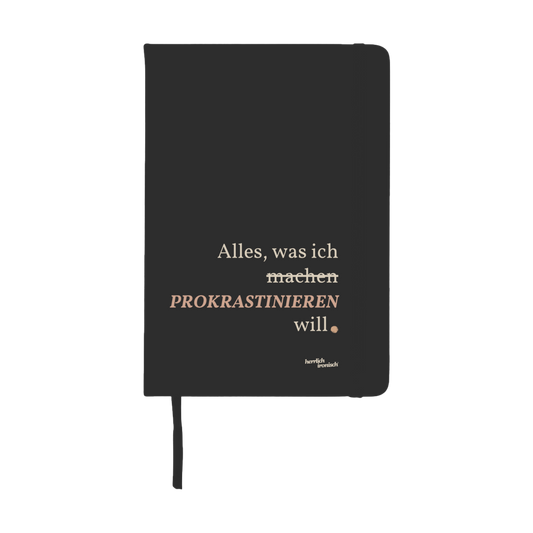 Notizbuch „Prokrastinieren“ – A5 Hardcover Notizbuch