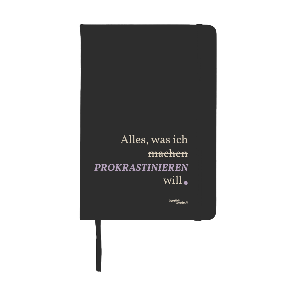 Notizbuch „Prokrastinieren“ – A5 Hardcover Notizbuch
