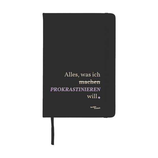 Notizbuch „Prokrastinieren“ – A5 Hardcover Notizbuch