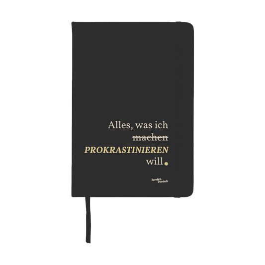 Notizbuch „Prokrastinieren“ – A5 Hardcover Notizbuch