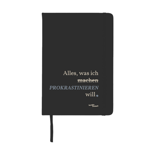Notizbuch „Prokrastinieren“ – A5 Hardcover Notizbuch