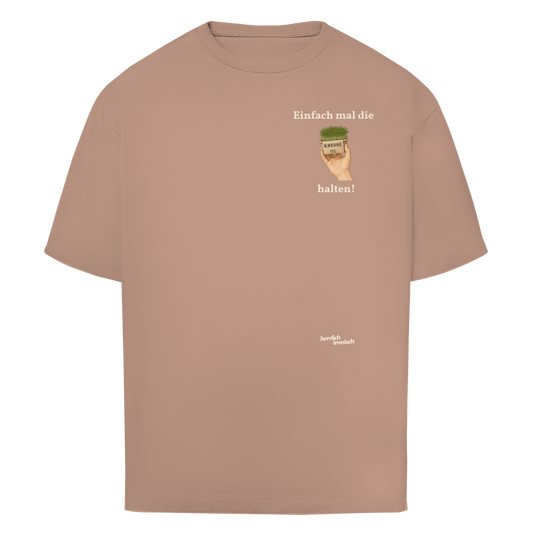 Einfach mal Kresse halten – Oversize Unisex T-Shirt