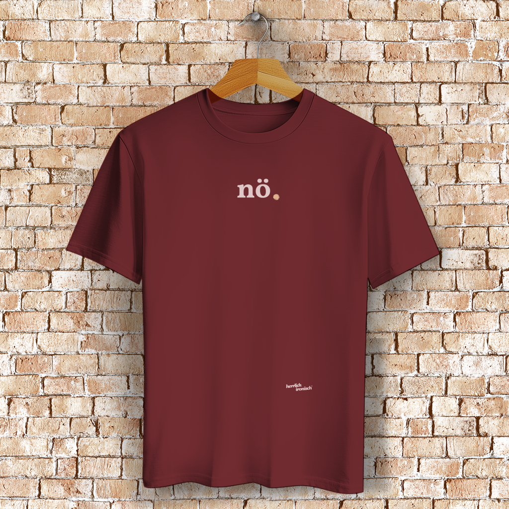 Nö. – Unisex Basic T-Shirt (Druck rosé)