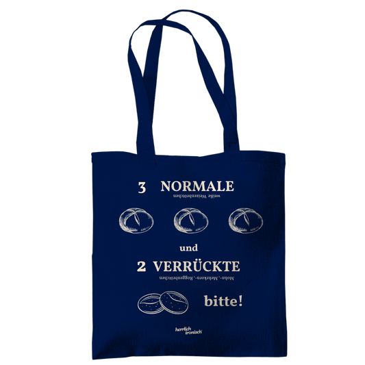 3 Normale und 2 Verrückte – Baumwoll-Tragetasche