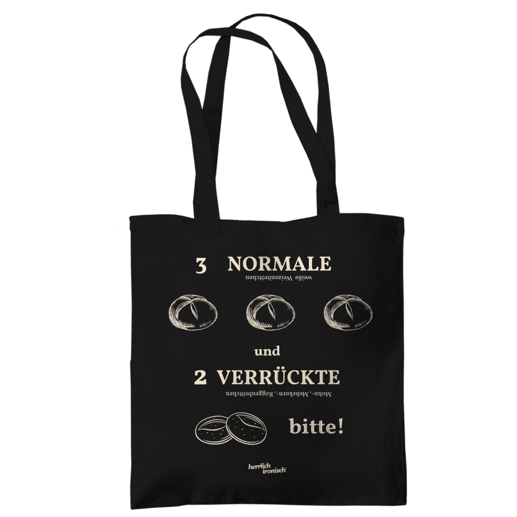 3 Normale und 2 Verrückte – Baumwoll-Tragetasche