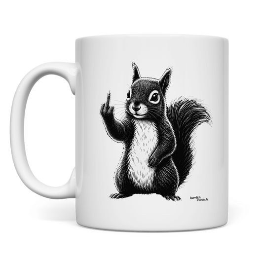 Freundliche Grüße – Eichhörnchen Keramiktasse 330 ml